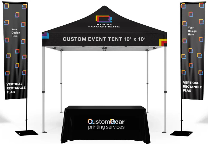 Custom printed canopy tent with full color company logo